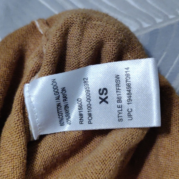 Democracy Light Weight Brownish Yellow Sweater XS #703 - Picture 6 of 6